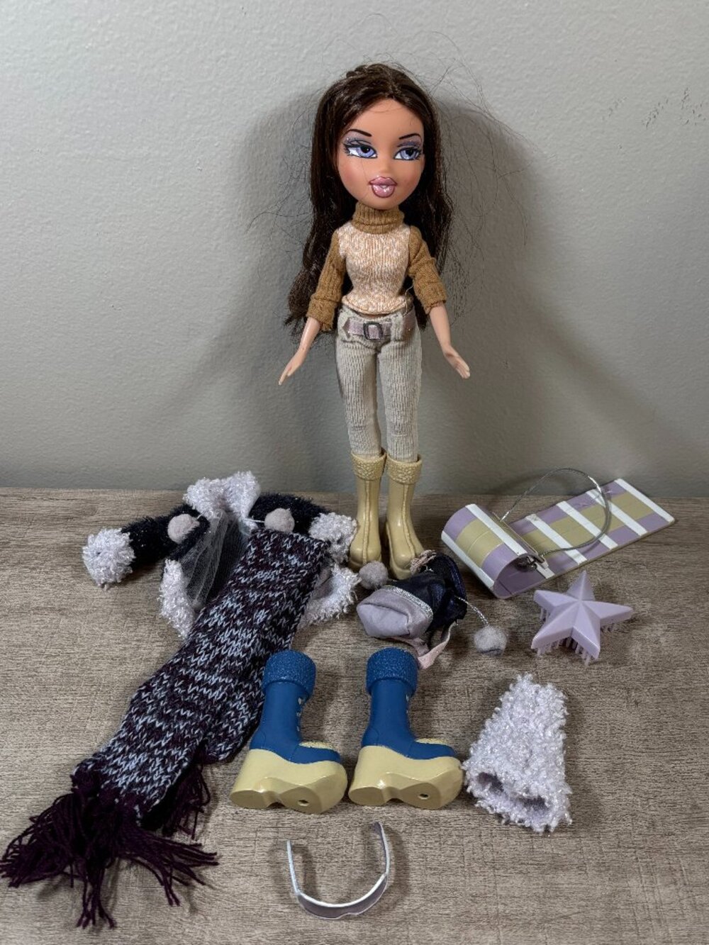 Vintage 2001 Bratz Wintertime Wonderland Yasmin Doll and Accessories First Ed
